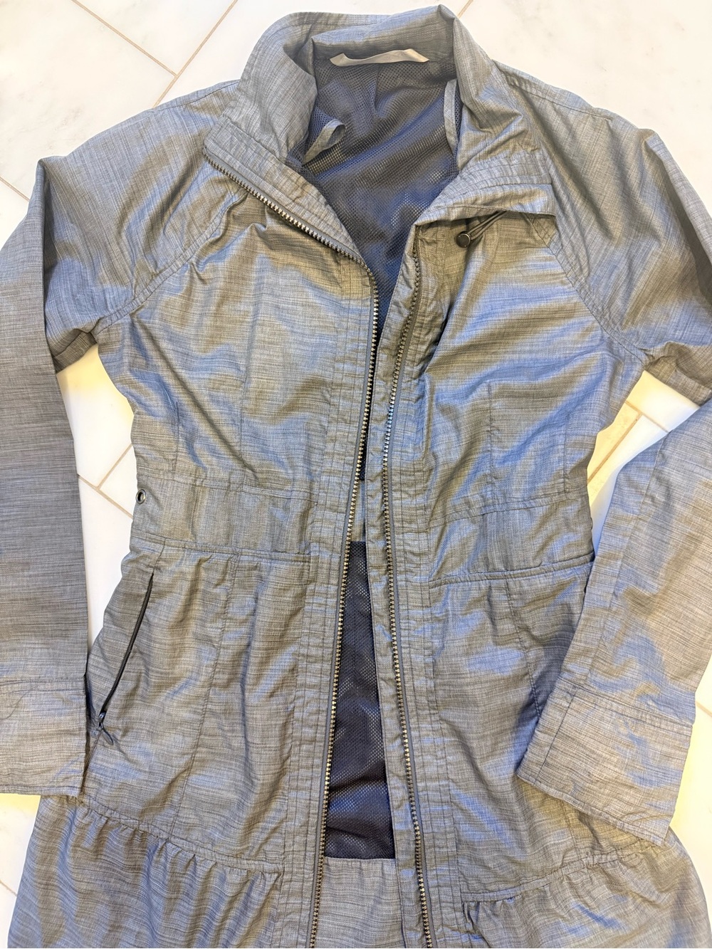 Light Gray lightweight Women's Zip-Front Jacket